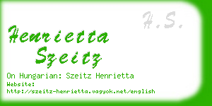 henrietta szeitz business card